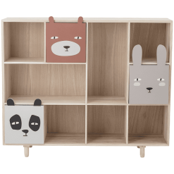 BloomingvilleMINI Blommingville MINI Librería Con Cajones Calle Paulownia Natural