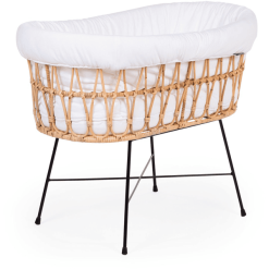 Childhome CHILD HOME Cuna Moisés De Ratán Patas Metálicas Con Colchón Y Nido -Roban Comercio child home cuna moises de ratan patas metalicas con colchon y nido a367074 2