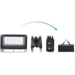 Fillikid Cuna De Viaje Paris Con Colchón Confort Gris Oscuro Melange -Roban Comercio fillikid cuna de viaje paris con colchon confort gris oscuro melange a299311 2