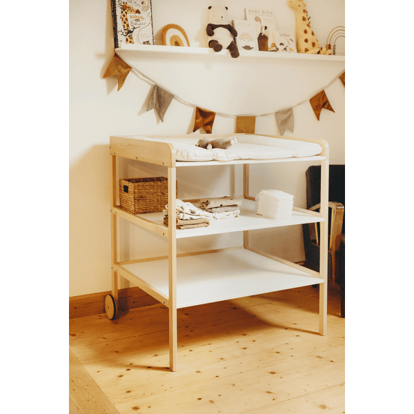 Geuther Estantería Cambiador Clara XL Blanco Madera 4 Geuther Estantería Cambiador Clara XL Blanco Madera - Imagen 2