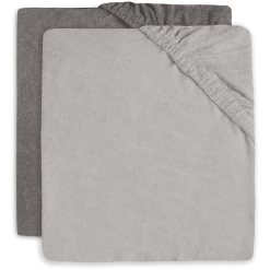 Jollein Paquete De 2 Fundas Para Cambiadores De 50x70cm De Rizo - Gris Tormenta