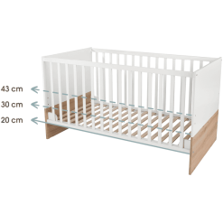 Kindsgard Cuna Evolutiva Hemme Blanco/roble 70 X 140 Cm -Roban Comercio kindsgard cuna evolutiva hemme blanco roble 70 x 140 cm a347365 3