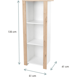 Kindsgard Estante Vertical Hemme Blanco/roble -Roban Comercio kindsgard estante vertical hemme blanco roble a347351 1