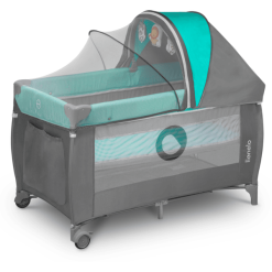 Lionelo Cuna De Viaje Sven Plus Turquoise Grey -Roban Comercio lionelo cuna de viaje sven plus turquoise grey a301552 1