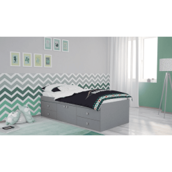 Polini Kids Cama Nido Juvenil Simple 3100 Gris -Roban Comercio polini kids cama nido juvenil simple 3100 gris a261484 2