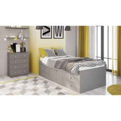 Polini Kids Cama Nido Juvenil Simple 3100 Gris -Roban Comercio polini kids cama nido juvenil simple 3100 gris a261484 3