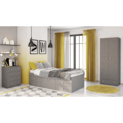 Polini Kids Cama Nido Juvenil Simple 3100 Gris -Roban Comercio polini kids cama nido juvenil simple 3100 gris a261484 4