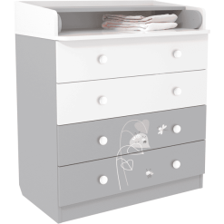 Polini Kids Mueble Cambiador French Amis 1580 Blanco-gris -Roban Comercio polini kids mueble cambiador french amis 1580 blanco gris a272382 4