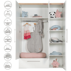 Roba Armario Nele 3 Puertas Blanco -Roban Comercio roba armario nele 3 puertas blanco a308628 2