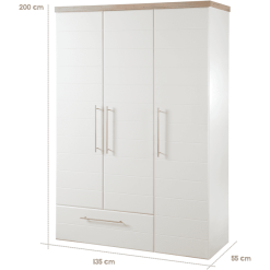 Roba Armario Nele 3 Puertas Blanco -Roban Comercio roba armario nele 3 puertas blanco a308628 4