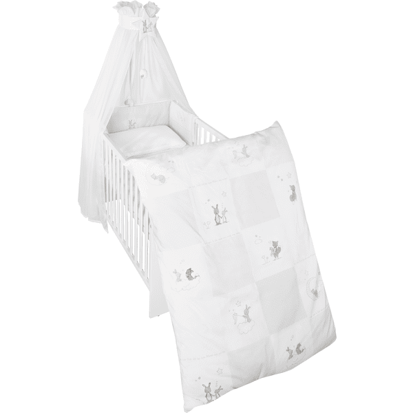 Roba Combi-Set De Cuna Blanco Zorro & Conejo 5 Roba Combi-Set De Cuna Blanco Zorro & Conejo - Imagen 3