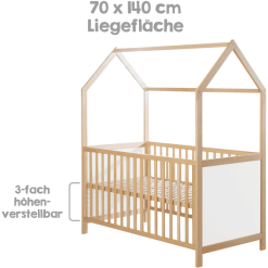 Roba Cuna Combi En Forma De Casa 70 X 140 Cm Madera -Roban Comercio roba cuna combi en forma de casa 70 x 140 cm madera a307701 3