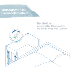 Roba Cuna Little Stars 3 En 1 Blanco -Roban Comercio roba cuna little stars 3 en 1 blanco a303907 2