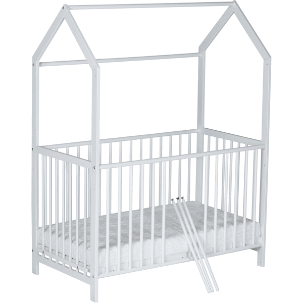 Schardt Cuna Casa Micky Lacado Blanco 60x120cm 5 Schardt Cuna Casa Micky Lacado Blanco 60x120cm - Imagen 3