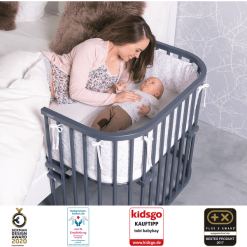 Roban Comercio -Roban Comercio tobi babybay cuna colecho maxi haya maciza con aireacion extra gris barnizada a086205 1