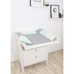 Ullenboom Patchwork Funda Para Cambiador Gris Menta 75x85 Cm -Roban Comercio ullenboom patchwork funda para cambiador gris menta 75x85 cm a279611 2
