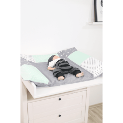 Ullenboom Patchwork Funda Para Cambiador Gris Menta 75x85 Cm -Roban Comercio ullenboom patchwork funda para cambiador gris menta 75x85 cm a279611 3